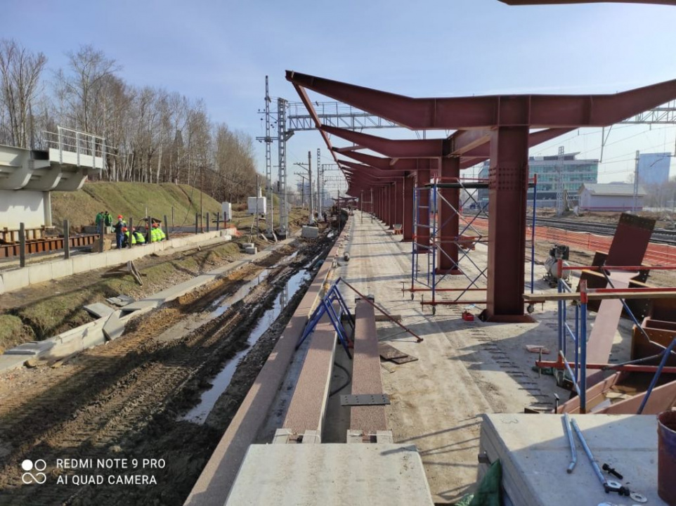 Строительство остановочного пункта Минская